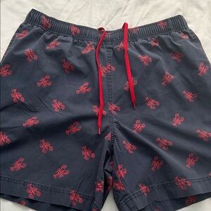 Ralph Lauren Polo Sport Men's Navy Blue/Red LOBSTER Print Swim Trunks, Size M